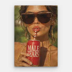 Man Tears Canvas — Canvas Vertical #01